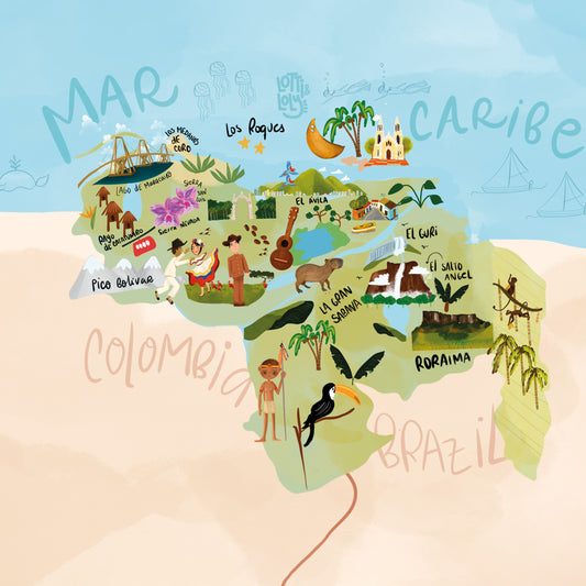 Poster Mapa de Venezuela